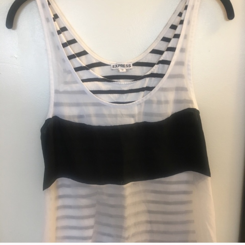 Express striped tank top